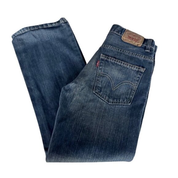 Levi's 527 Women's Sz 14 R 27 x 27 Bootcut Dark Wash Red Tab Denim Jeans - Picture 10 of 10